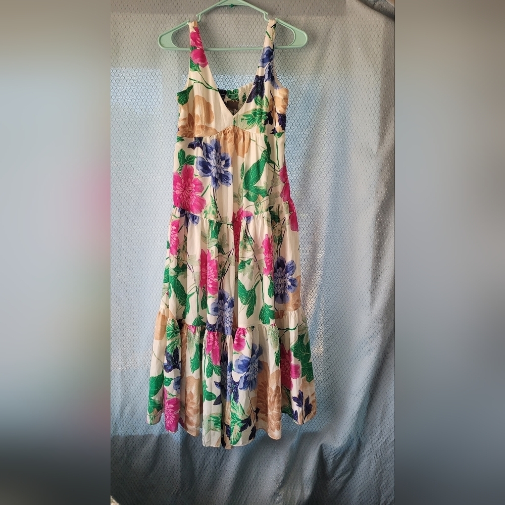 Taylor Dress Sleeveless Floral Print Midi Dress Sz 2 - Picture 2 of 7